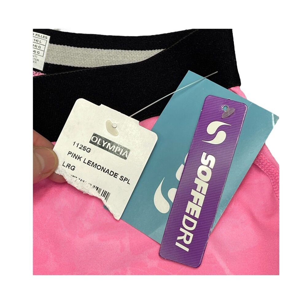 Soffe Youth Girls Pink Lemonade Leggings Size Large (12-14) Elastic Waist NWT - Picture 8 of 9